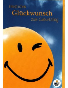 Geburtstagskarte-Smiley Ballon