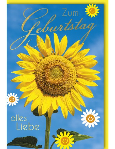 Geburtstagskarten Sonnenblume