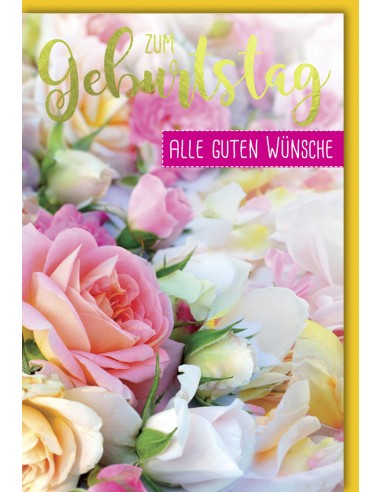 Geburtstagskarte - verschiedene Blumen