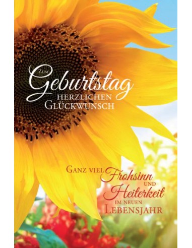 Geburtstagskarte Zum Geburtstag Herzlichen Gluckwunsch Sonnenblume