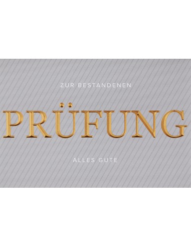 Prüfungskarte - Zur bestandenen...