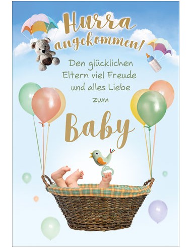 Babykarten - Hurra - Willkommen!
