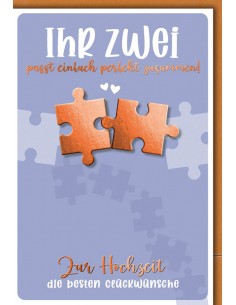 Hochzeitskarte - Ihr zwei...