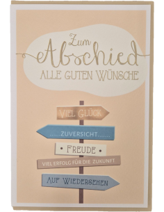 Abschiedskarte - Wegweiser