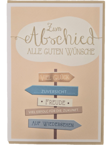 Abschiedskarte - Wegweiser
